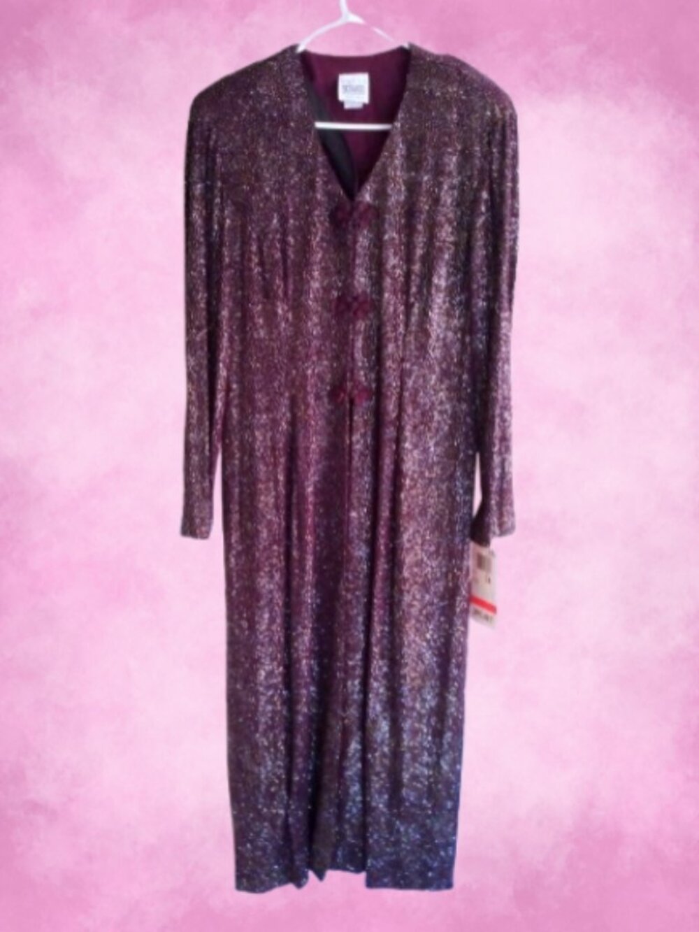 Vintage R&M Richards by Karen Kwong Sparkle Duster 14 Evening Boho Glam Y2K